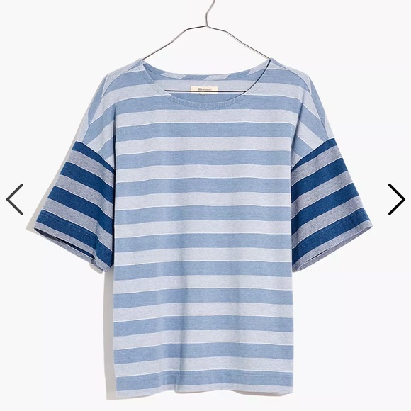 MADEWELL Indigo Stripe Block tee medium - Picture 5 of 11
